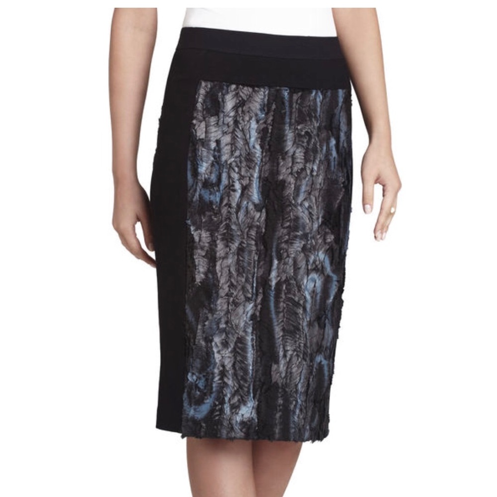 BCBG Faux Fur Pencil Skirt